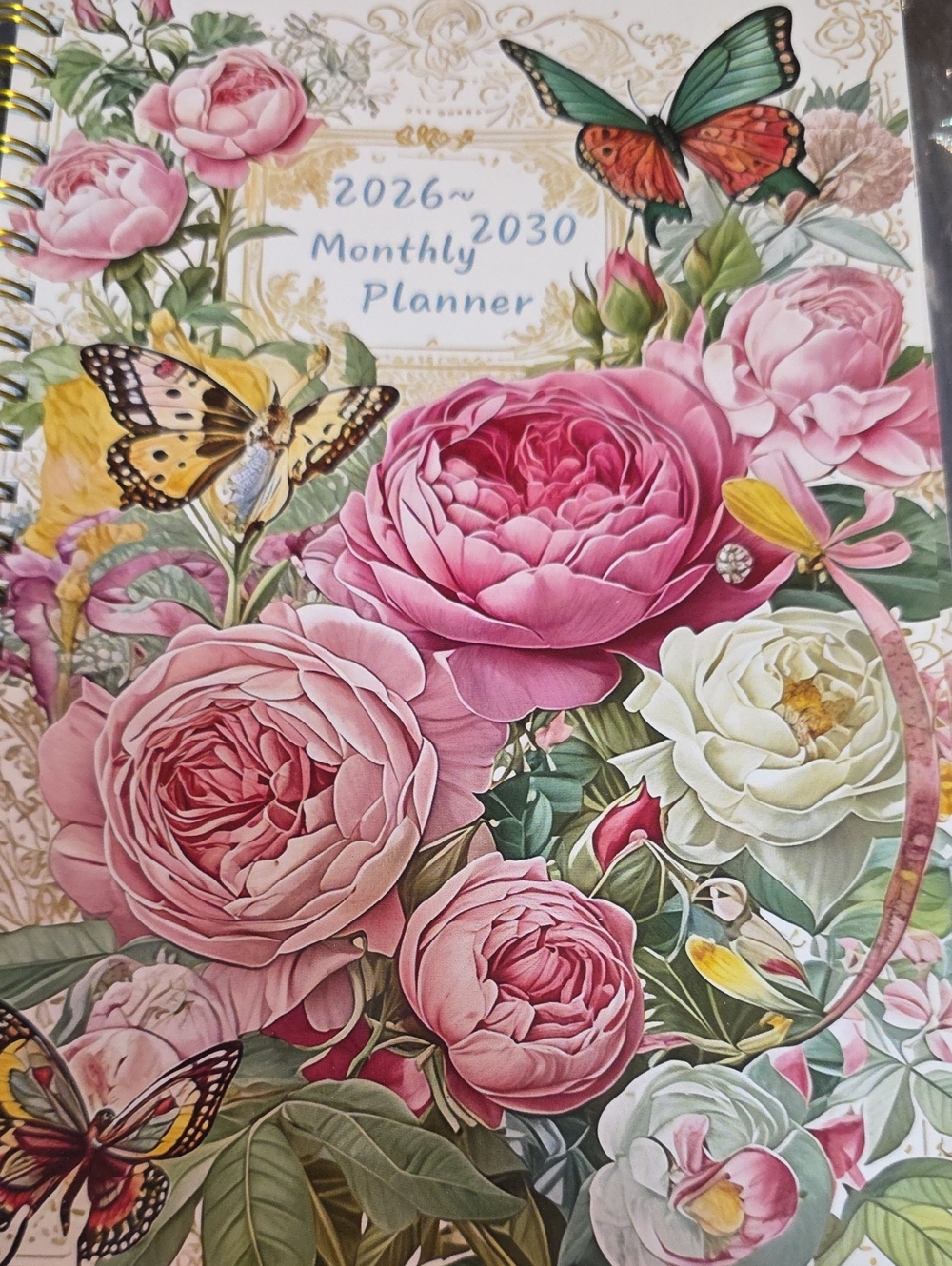 Pink & Cream Floral Monthly Planner 2026-2030